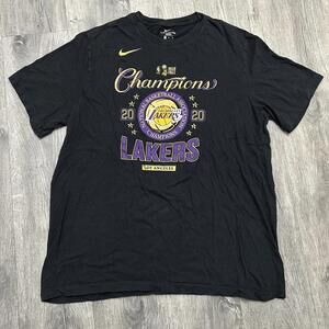 Los Angeles Lakers Shirt Mens Xl Black Nba Champions Basketball Tee